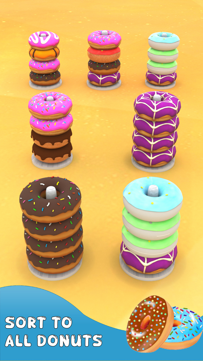 Donut Color Sort Puzzle Games