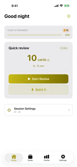 Learn Swedish Vocab Flashcards screenshot 1