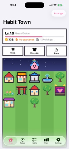 Habit Town: Pomodoro Timer screenshot 1