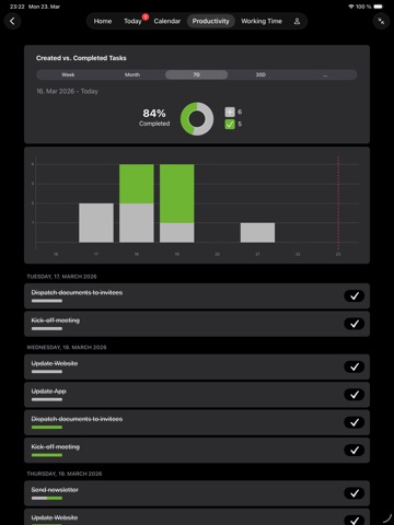 Tempodo: To Do List & Calendar iPad screenshot