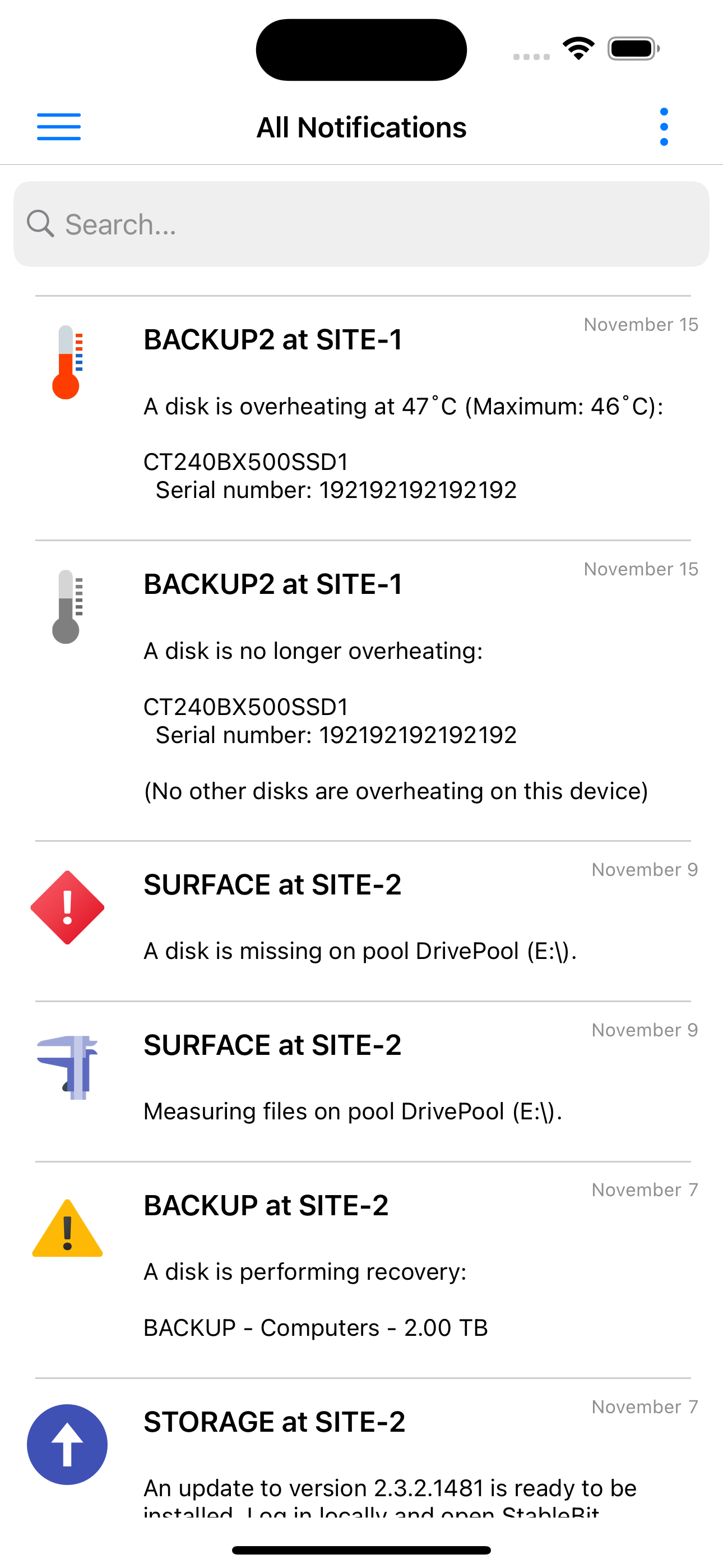 StableBit Cloud Notifications