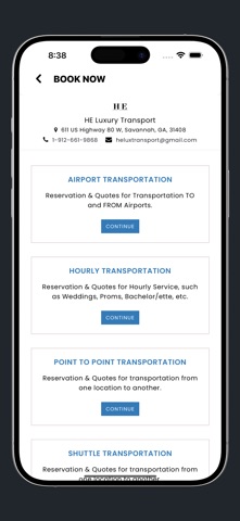 HE Luxury Transport screenshot
