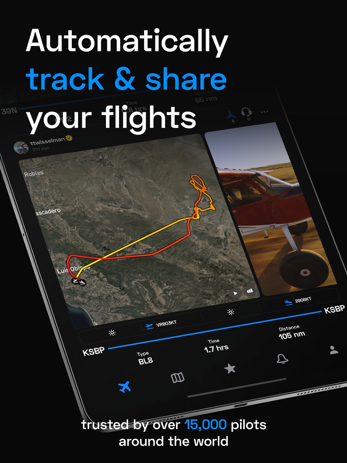 Hangar - Social Flight Tracker ipad screenshot 1