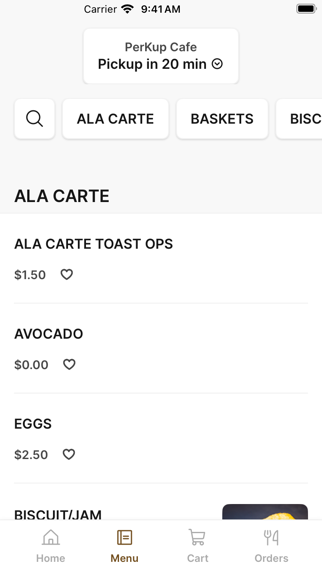 PerKup Cafe To Go app screenshot 2
