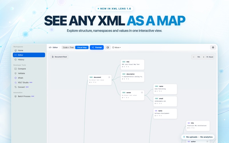 XML Lens screenshot