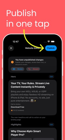 Siteify - Website Builder iPhone screenshot