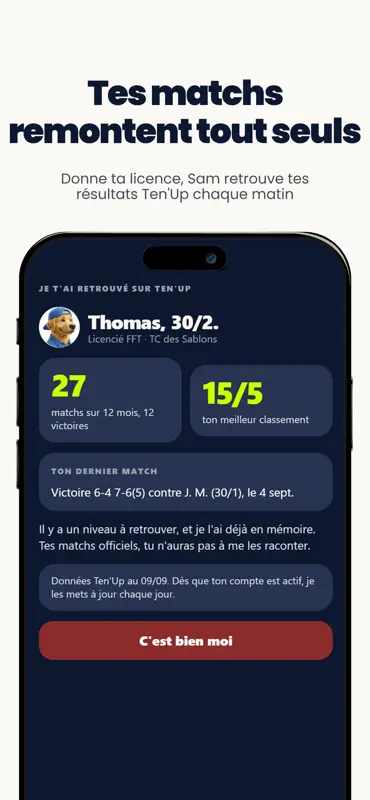 Sam Tennis : Classement FFT screenshot 7 of 10