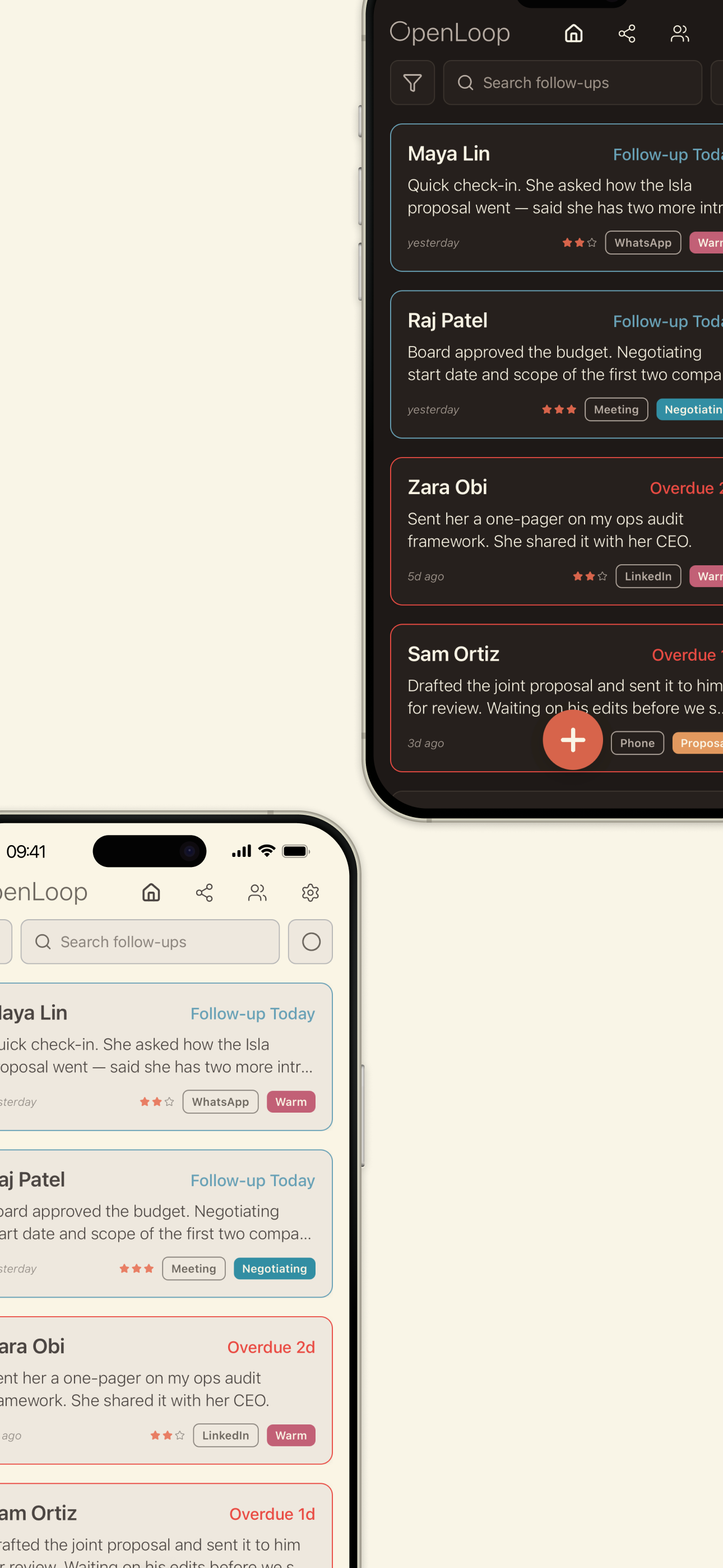 OpenLoop - Follow Up Tracker