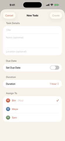 Family Shared Tasks: Todo List screenshot