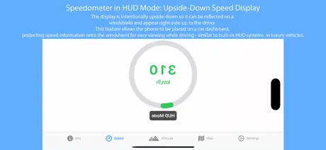 Global Position HUD mode on iPhone