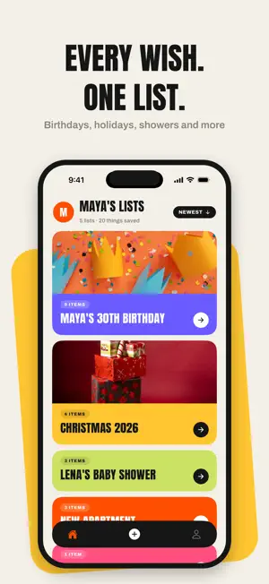 ListJam: Wishlist & Gift List screenshot 1