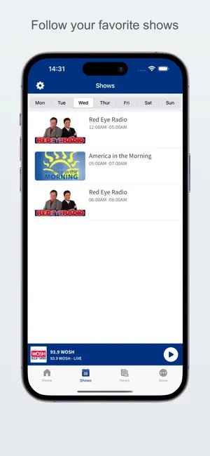 NewsTalk 93.9/1490 WOSH screenshot 3
