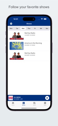 NewsTalk 93.9/1490 WOSH screenshot