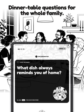 openers: question card games iPad screenshot