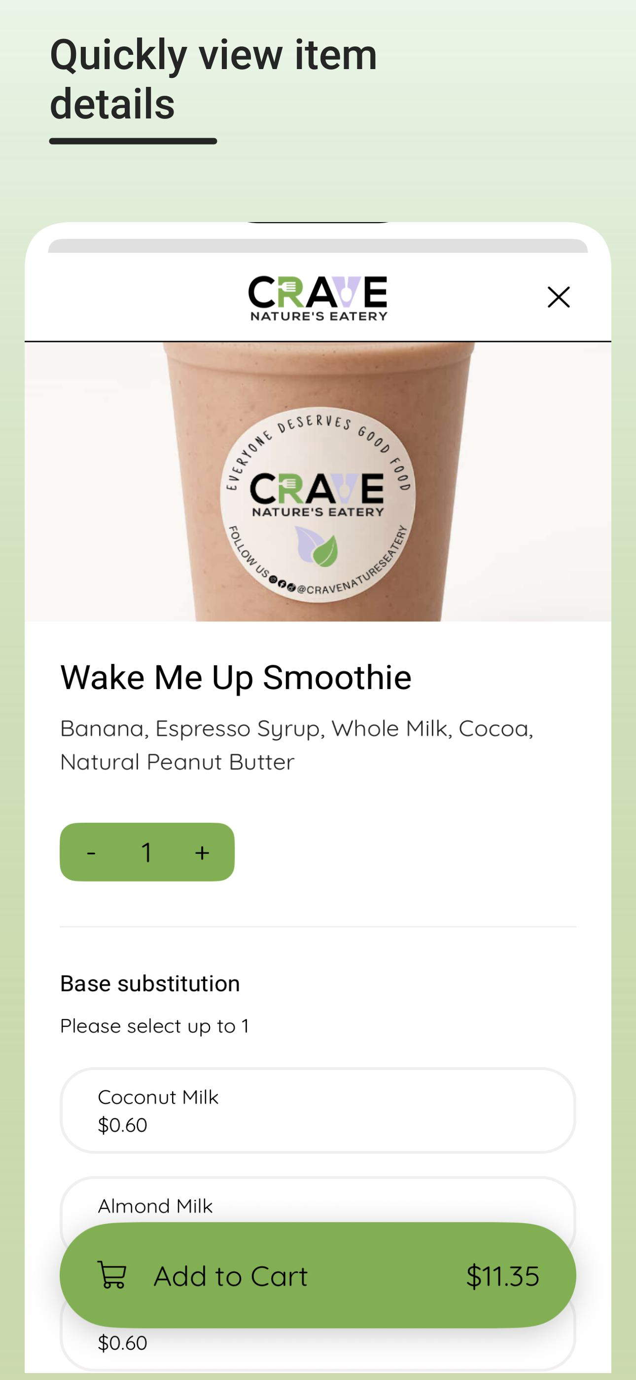 Crave Natures Eatery screenshot 5