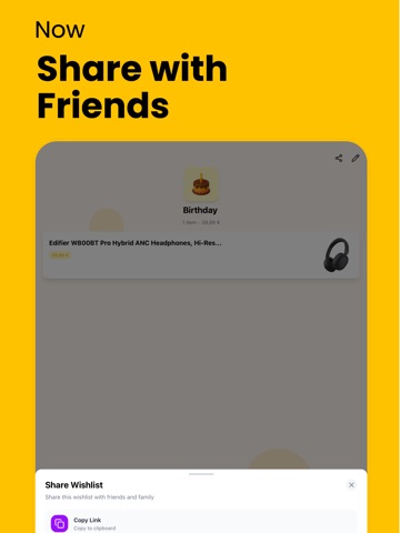 Wish List Maker: Schenkmal iPad screenshot