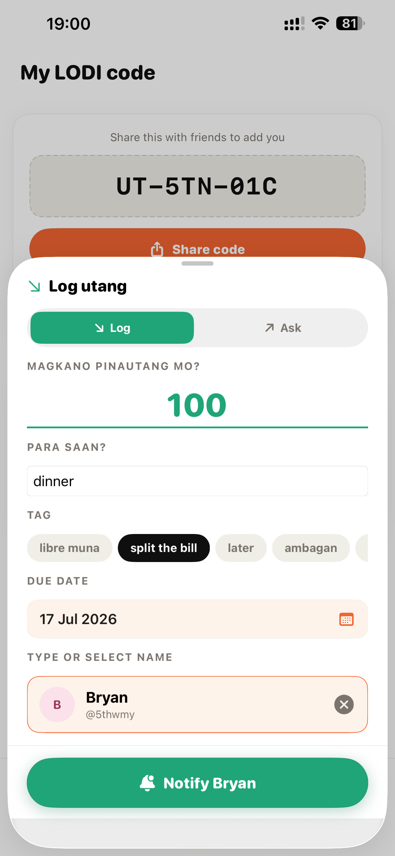 LODI Utang Tracker screenshot 5