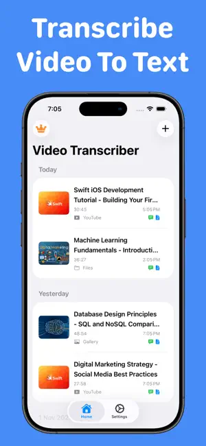 Transcribe Video to Text: V2Tx screenshot 1