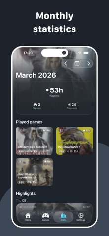 SavePoint: Gaming stats Screenshot 1 of 5