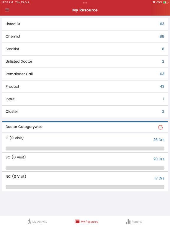 SAN CRM iPad screenshot