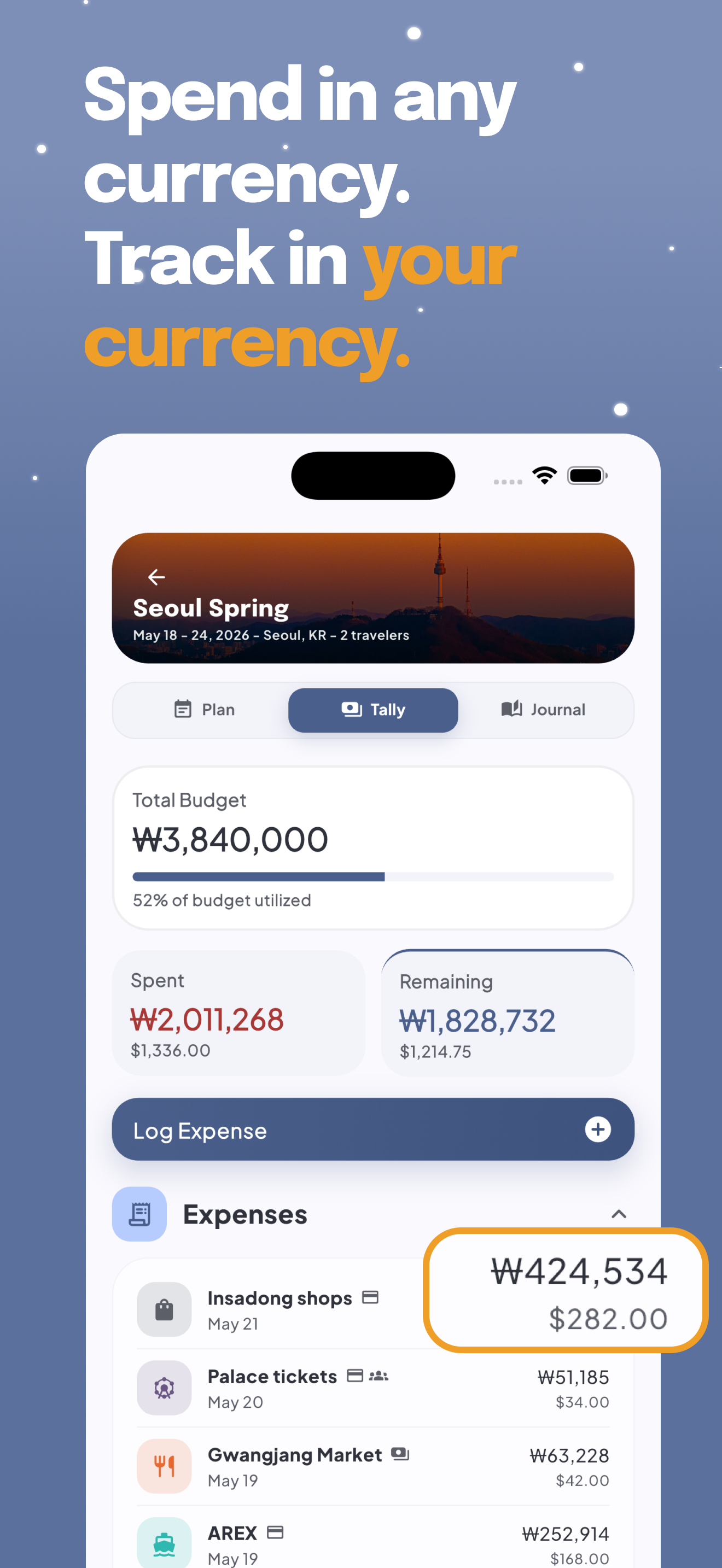 TallyTrip: Travel Planner