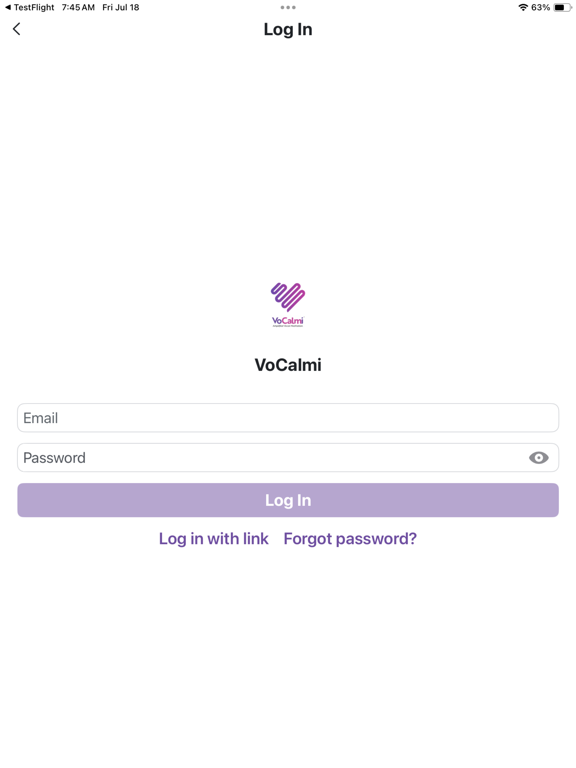 VoCalmi app screenshot