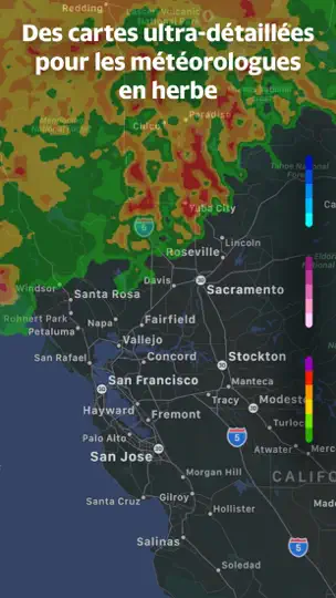 Capture d'écran de Yahoo Météo sur iPhone 6