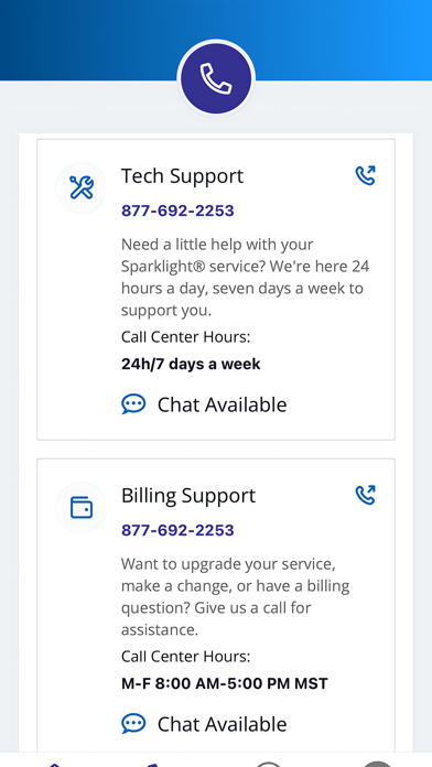 MySparklight Business Screenshot