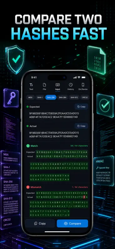 Hash Calculator: MD5 SHA CRC32 screenshot 8 of 10