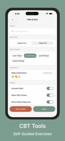 Simple CBT & Mood Tracker Log Screenshot 10 of 10