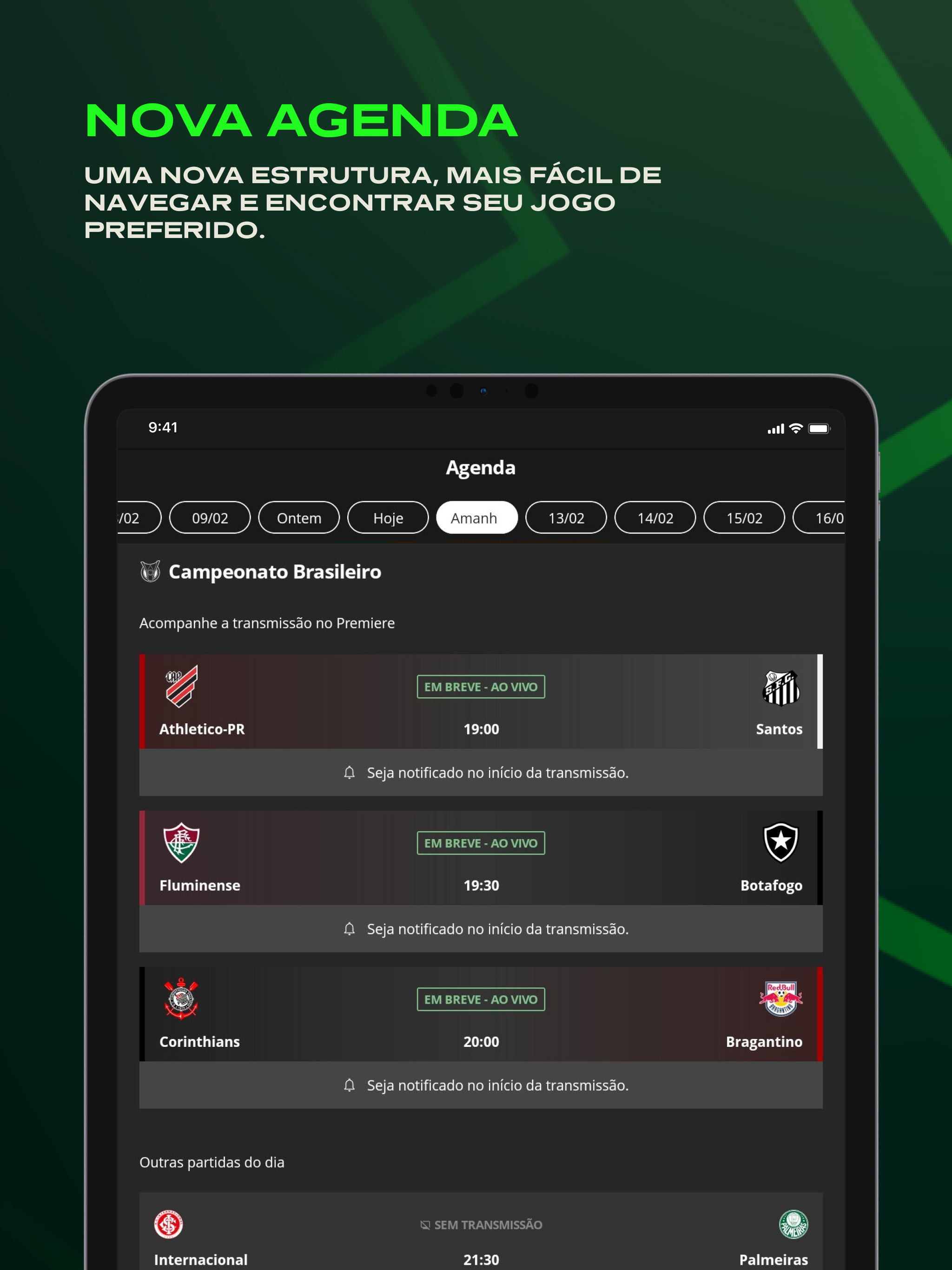 Premiere: Jogos ao vivo