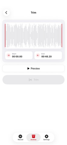 REDREC - Offline Transcription iPhone screenshot