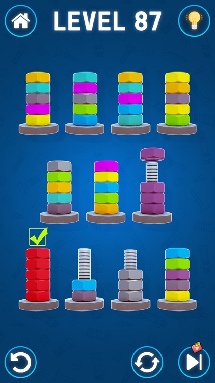 Nuts and Bolts Color Sort Game