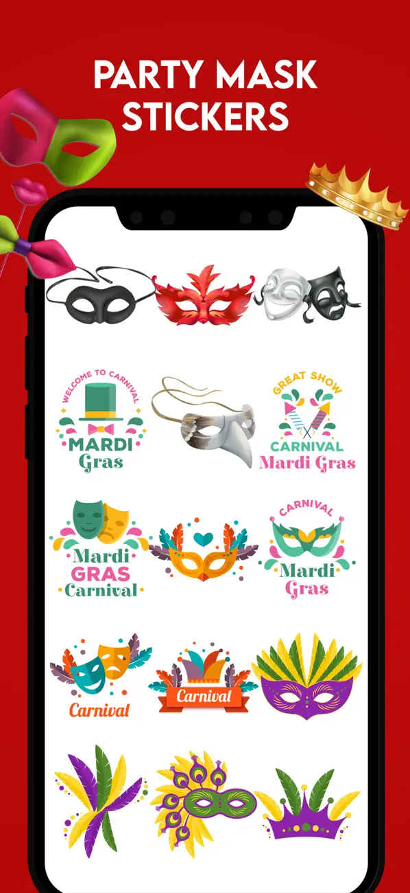 Screenshot #1 pour Party & Mask Stickers