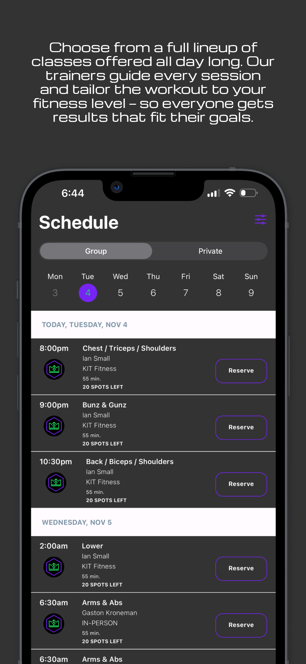 KIT Fitness App screenshot 3