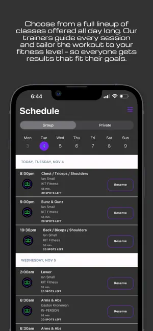 KIT Fitness App screenshot 3
