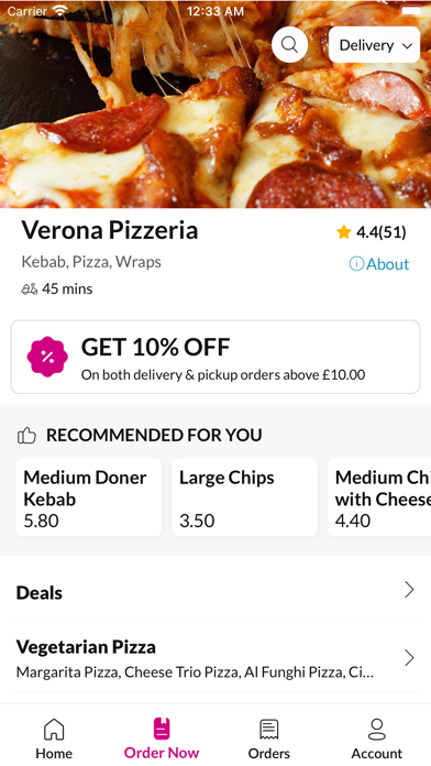 Verona Pizzeria Screenshot