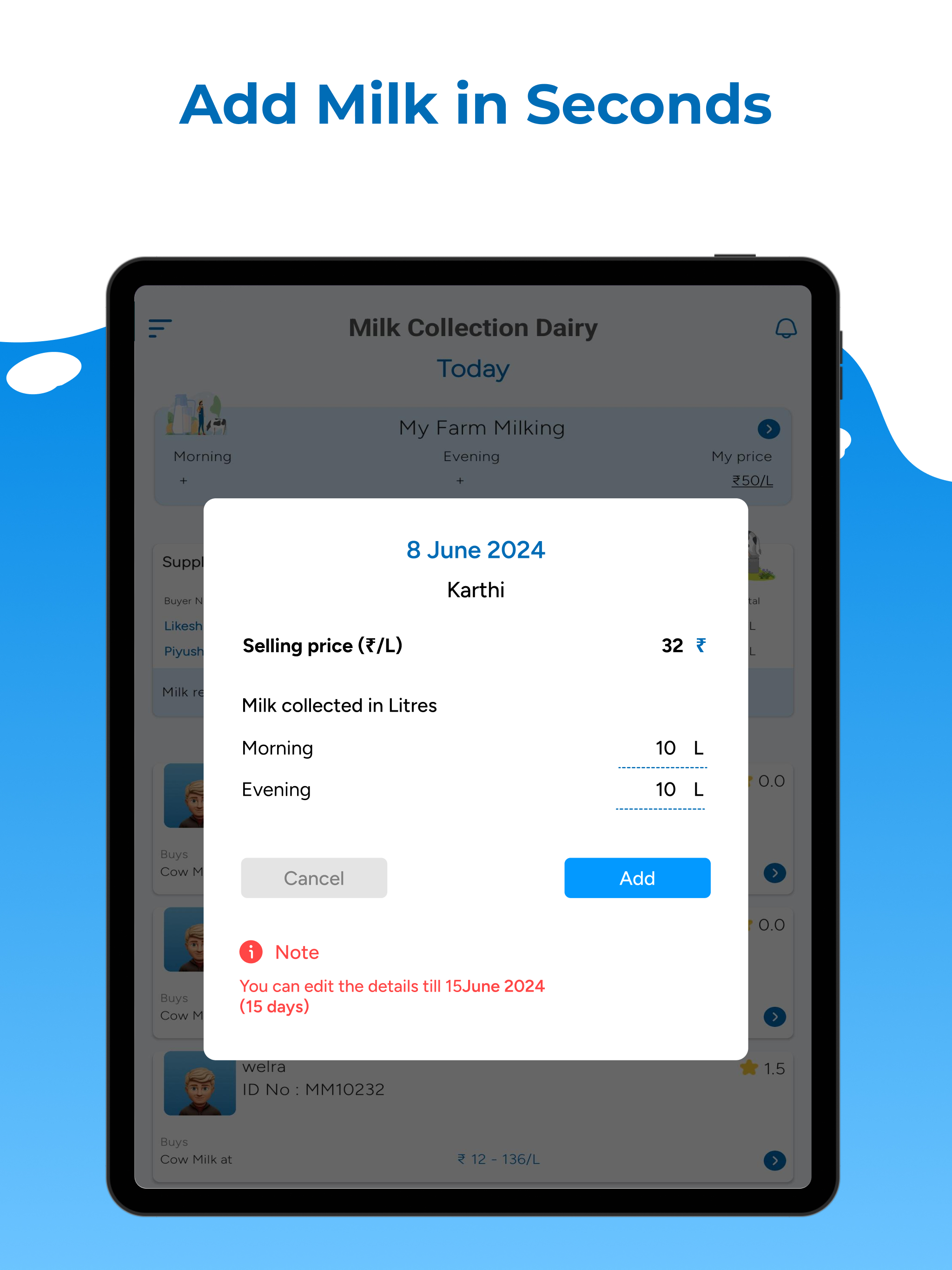 Milk Collection Dairy screenshot 16