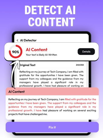 AI Detector - Text Humanizer iPad screenshot