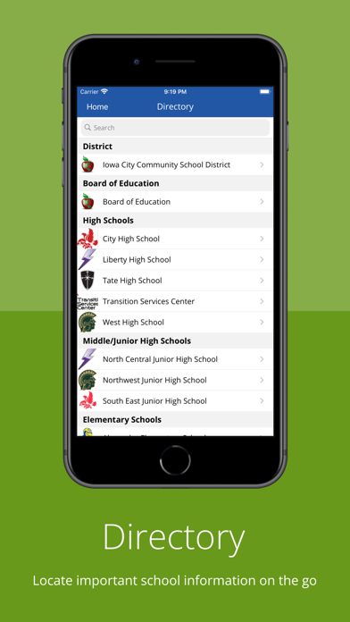 Iowa City School District Screenshot
