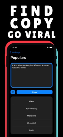 AI Hashtags for TikTok iPhone screenshot