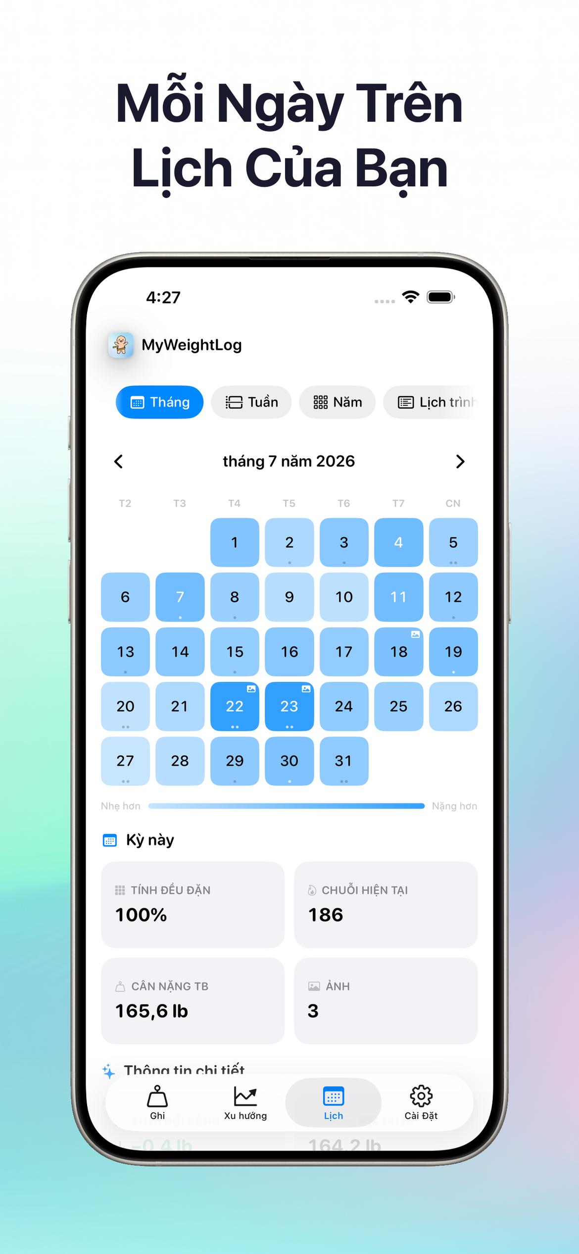 MyWeightLog app screenshot 5