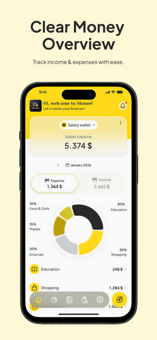 Monee: Expense Tracker Screenshot 1 of 5