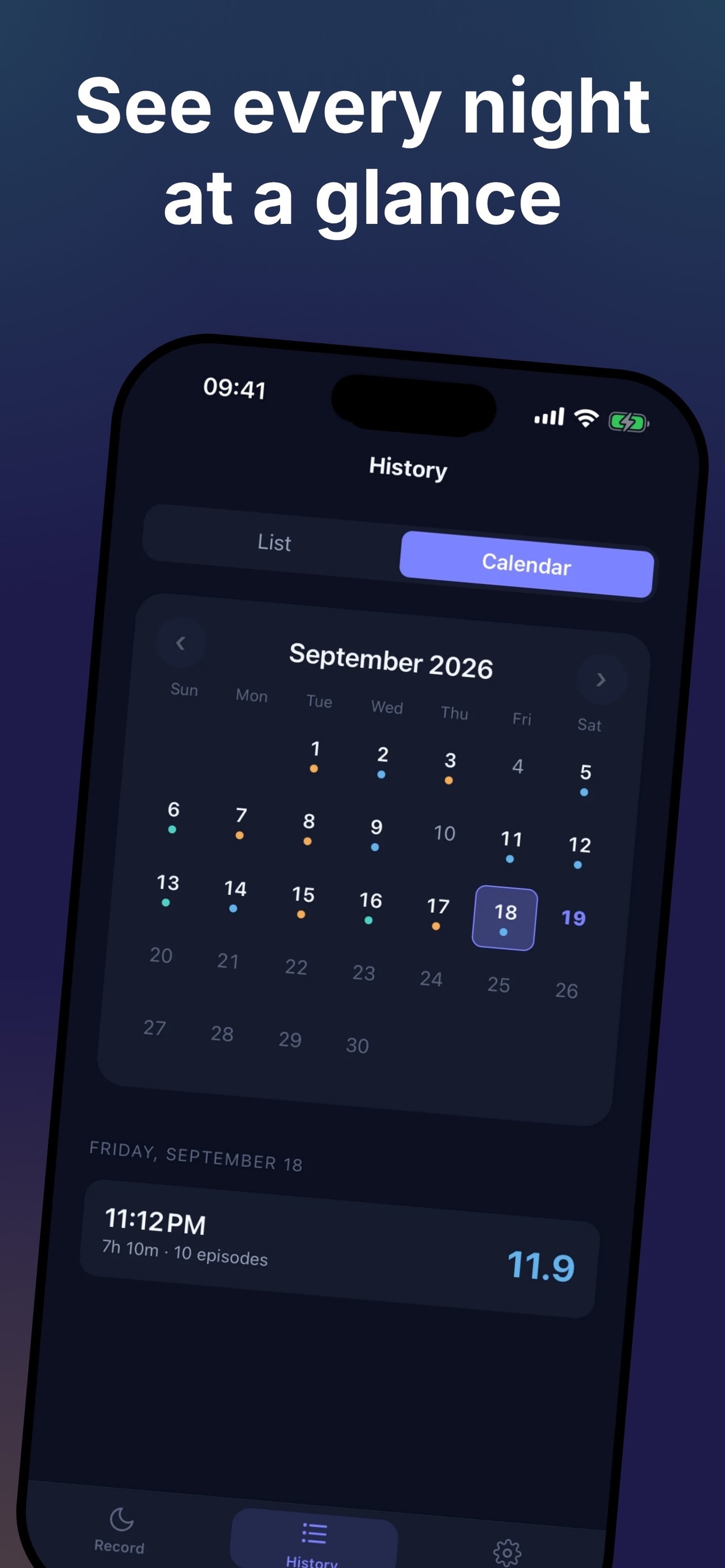 Screenshot 5 of SnoreScore: Snore Tracker App
