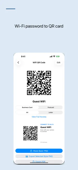 WiFiCard: WiFi Password QR screenshot 1