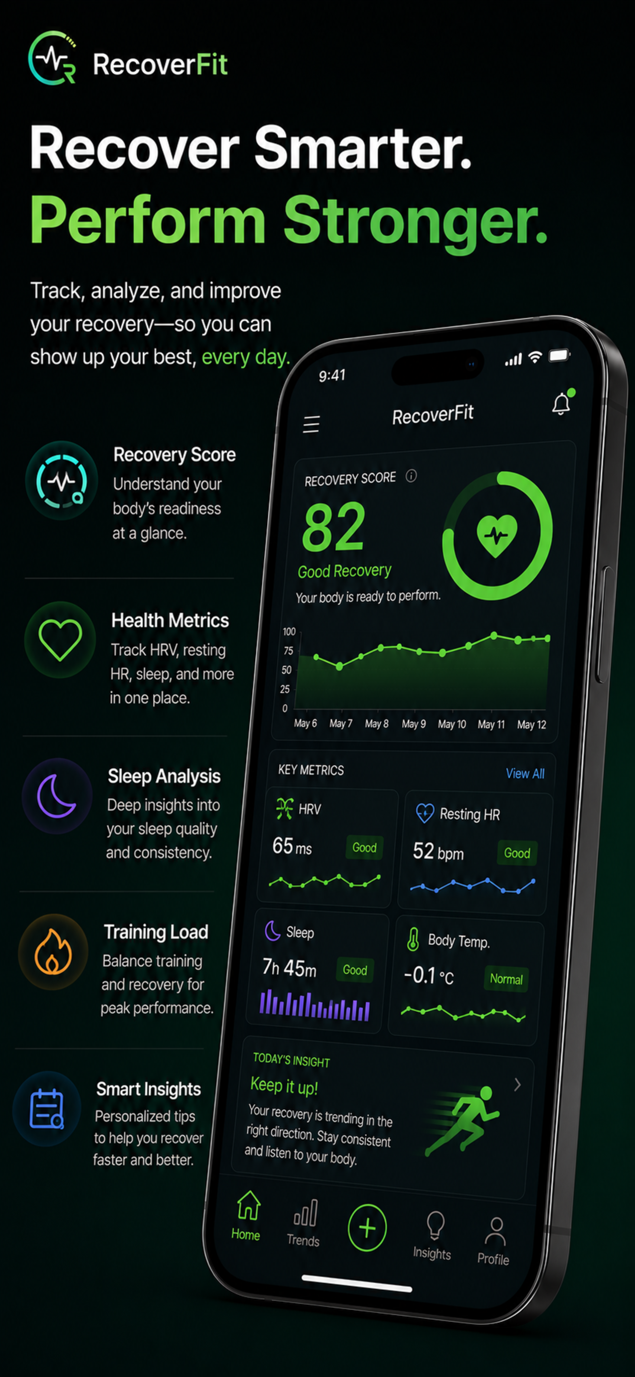 RecoverFit: HRV & Recovery screenshot 7