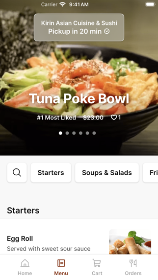 Kirin Asian and Sushi Cuisine iPhone screenshot 2 - Food & Drink app