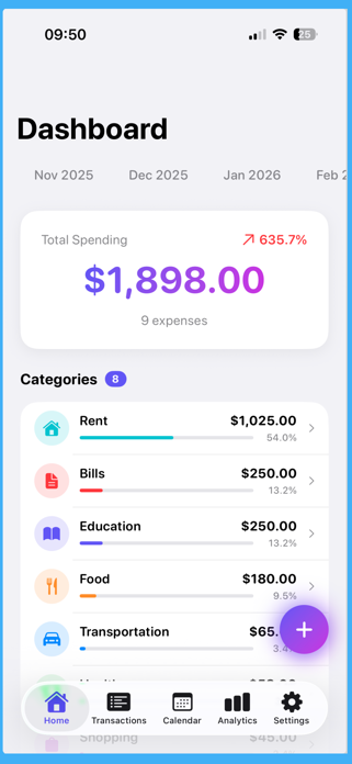 MySpend: Expense Tracker Screenshot 1 of 6