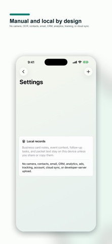 Business Card Follow-Up Studio screenshot