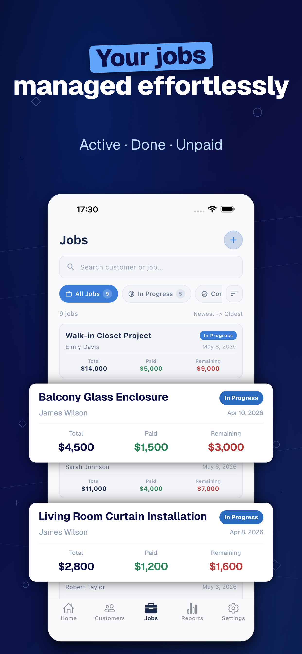 DueTab: Cash Book & Job Log